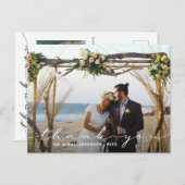 素朴結婚の2枚の写真 ポストカード (正面/裏面)