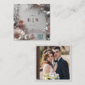 素朴結婚エレガントフローラ エンクロージャーカード (正面/裏面)