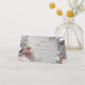 素朴結婚エレガントフローラ プレイスカード (正面)