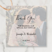 素朴結婚エレガント写真感謝してい フェイバータグ (正面)
