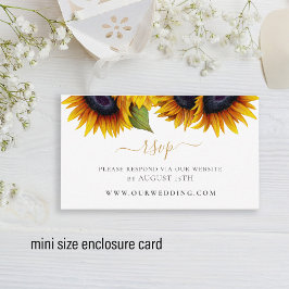 素朴結婚エレガントWebサイトRSVP エンクロージャーカード