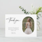 素朴結婚カプセル写真ブライダルシャワー サンキューカード (スタンド正面)