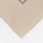 素朴結婚ギフトファミリー姓シックモノグラム フリースブランケット (角)