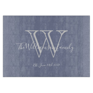 素朴結婚ギフトモノグラム姓カッコいい カッティングボード