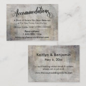 素朴結婚グランジ宿泊施設カードの挿入 エンクロージャーカード (正面/裏面)