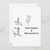 素朴結婚サンキューカード サンキューカード (正面/裏面)