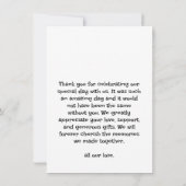 素朴結婚サンキューカード サンキューカード (裏面)