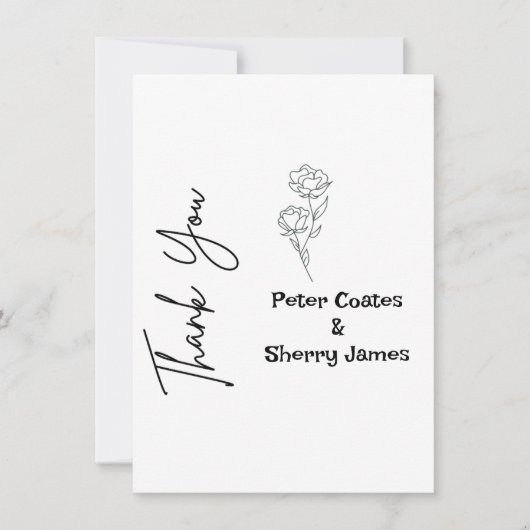 素朴結婚サンキューカード サンキューカード (正面)