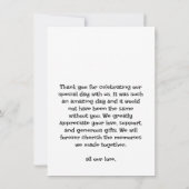 素朴結婚サンキューカード サンキューカード (裏面)