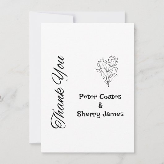 素朴結婚サンキューカード サンキューカード (正面)