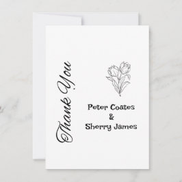 素朴結婚サンキューカード サンキューカード