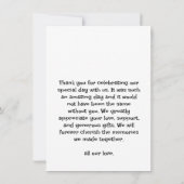 素朴結婚サンキューカード サンキューカード (裏面)