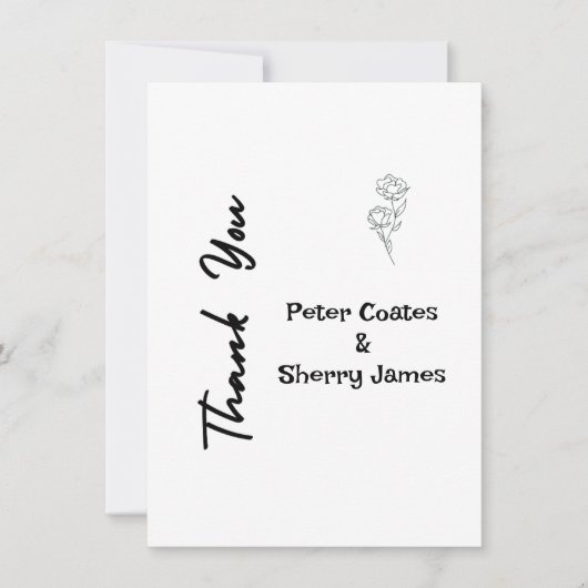 素朴結婚サンキューカード サンキューカード (正面)