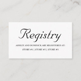 素朴結婚シンプルのRegistry Enclosure Card エンクロージャーカード
