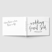 素朴結婚ズゲストブックブラック&ホワイト ゲストブック (全面)