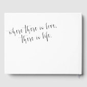 素朴結婚ズゲストブックブラック&ホワイト ゲストブック (裏面)