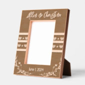 素朴結婚ハート レーザー彫刻フレーム (左)