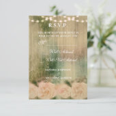 素朴結婚バラのR.S.V.P. 出欠カード (スタンド正面)