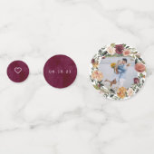 素朴結婚パーソナライズされた開花 コンフェッティ (裏面)