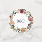 素朴結婚パーソナライズされた開花 コンフェッティ (スモール正面)