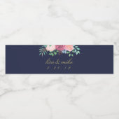 素朴結婚フローラ海軍 ペットボトルラベル (シングルラベル)