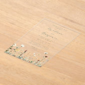 素朴結婚フローラ アクリル招待状 (レイダウン)