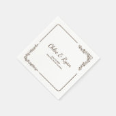 素朴結婚フローラ スタンダードカクテルナプキン (角)
