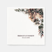 素朴結婚フローラ スタンダードカクテルナプキン (正面)