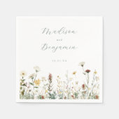 素朴結婚フローラ スタンダードカクテルナプキン (正面)