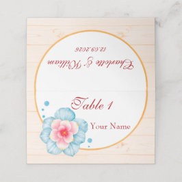 素朴結婚フローラ プレイスカード