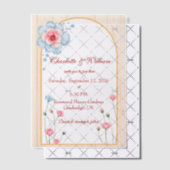 素朴結婚フローラ ベラム紙招待状 (オフセット (招待状))