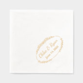 素朴結婚フローラ 箔ナプキン (正面)