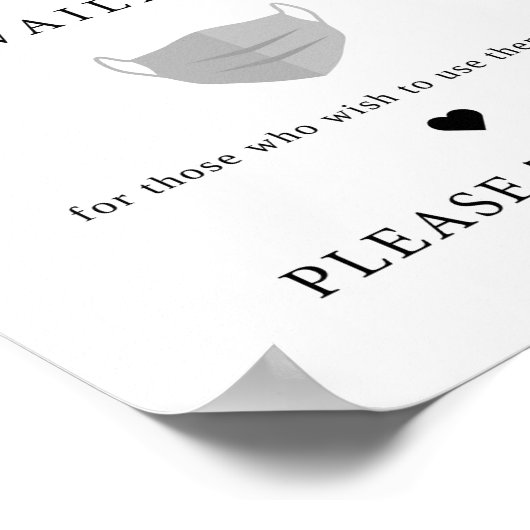 素朴結婚マスク記号 |衣服Aマスク記号 ポスター (角)