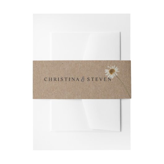 素朴結婚ミニマルフローラ 招待状ベリーバンド (正面例)