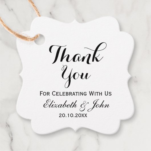 素朴結婚メッセージカード フェイバータグ (正面)