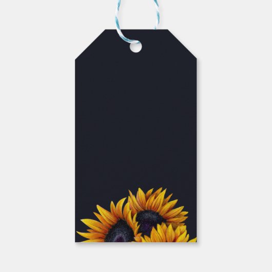 素朴結婚モダンお花の写真救日 ギフトタグ (裏面)