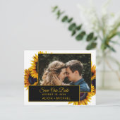 素朴結婚モダン日救付 案内ポストカード (スタンド正面)