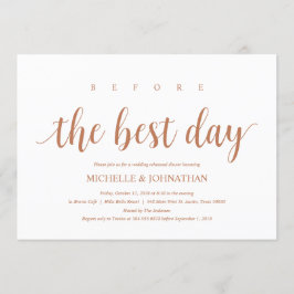 素朴結婚リハーサルモダンディナー 招待状