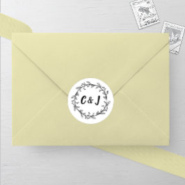 素朴結婚リース ラウンドシール