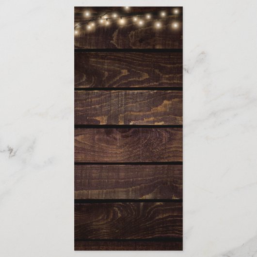 素朴結婚夕食会場設定カード プログラム (裏面)