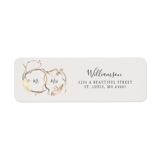 素朴結婚夫妻の ラベル (正面)