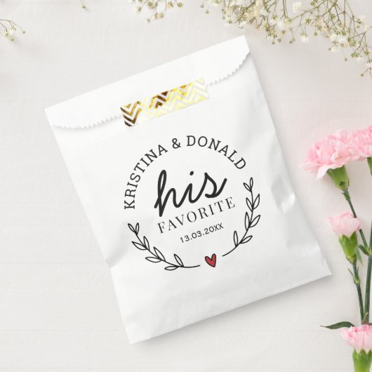 素朴結婚式の引き出物はお気に入りの フェイバーバッグ (封をした状態)