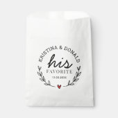 素朴結婚式の引き出物はお気に入りの フェイバーバッグ (正面)