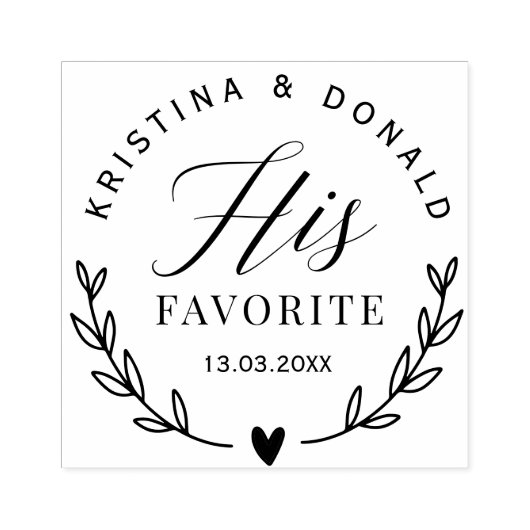 素朴結婚式の引き出物ハお気に入りのイズ自己インキングSta ラバースタンプ (インプリント)