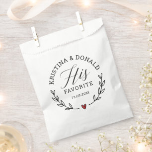 素朴結婚式の引き出物ヒーお気に入りのズバッグ フェイバーバッグ