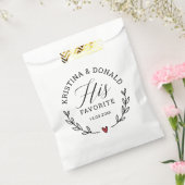 素朴結婚式の引き出物ヒーお気に入りのズバッグ フェイバーバッグ (封をした状態)