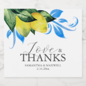 素朴結婚式の引き出物レモンテーブルデコール リキュールボトルラベル (シングルラベル)