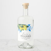 素朴結婚式の引き出物レモンテーブルデコール リキュールボトルラベル (正面)