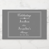 素朴結婚式の引き出物名シッモダンクグレーミニ リキュールボトルラベル (シングルラベル)