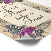 素朴結婚式の引き出物標識 ポスター (角)